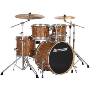 Ludwig LE520010 Element Evolution 5-Piece Drum Set with Zildjian Cymbals, Cherry - Image 1