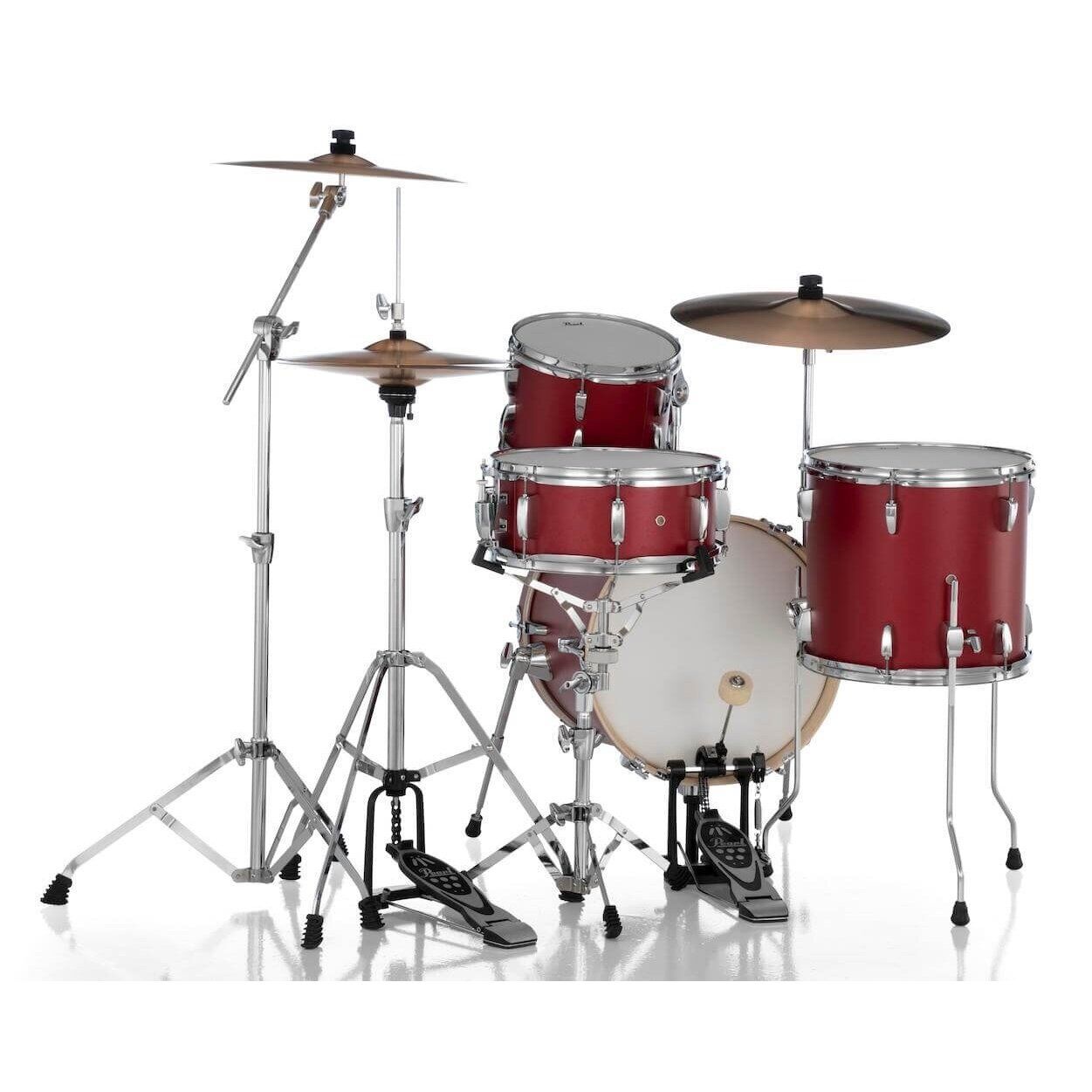 Pearl Midtown 4pc Drum Set Matte Red w/Hardware 5