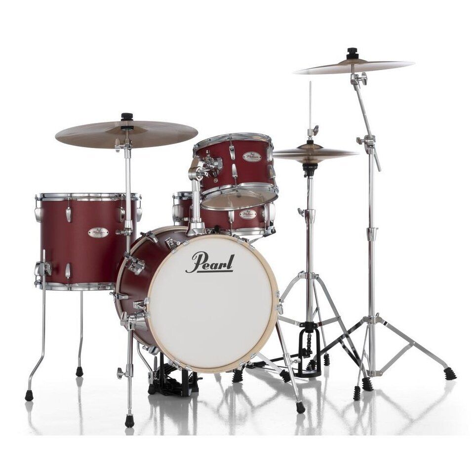 Pearl Midtown 4pc Drum Set Matte Red w/Hardware 6