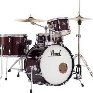 Pearl Roadshow 4-piece Complete Drum Set with Cymbals - Wine Red - Image 1