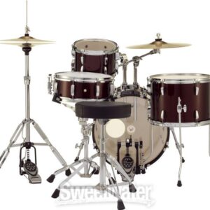 Pearl Roadshow 4-piece Complete Drum Set with Cymbals - Wine Red - Image 2