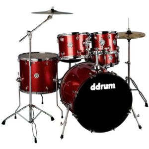 ddrum D2 5pc Drum Kit w/ Cymbals - Red Sparkle - Used - Image 1