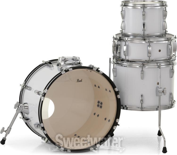 Pearl Roadshow RS584C/C 4-piece Complete Drum Set with Cymbals – Pure White 2