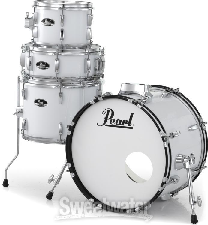 Pearl Roadshow RS584C/C 4-piece Complete Drum Set with Cymbals – Pure White 3