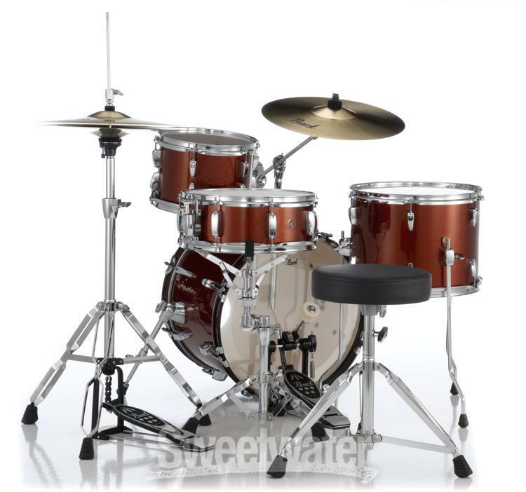 Pearl Roadshow RS584C/C 4-piece Complete Drum Set with Cymbals – Burnt Orange 4