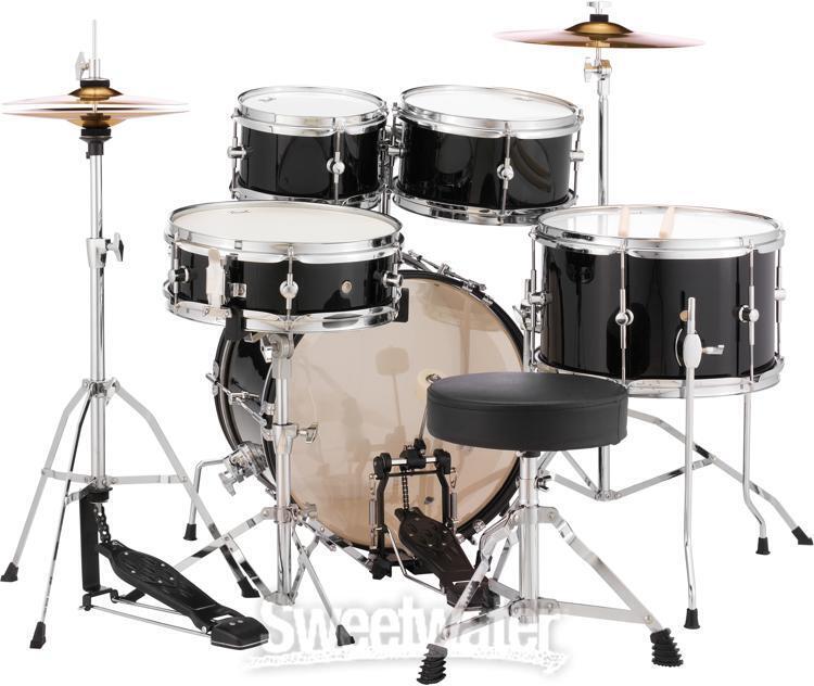 Pearl Roadshow Jr. 5-piece Complete Drum Set with Cymbals – Jet Black 4