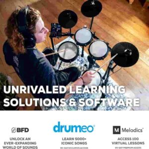 Alesis Nitro Max Kit Electric Drum Set with Quiet Mesh Pads, 10" Dual Zone Snare - Image 5