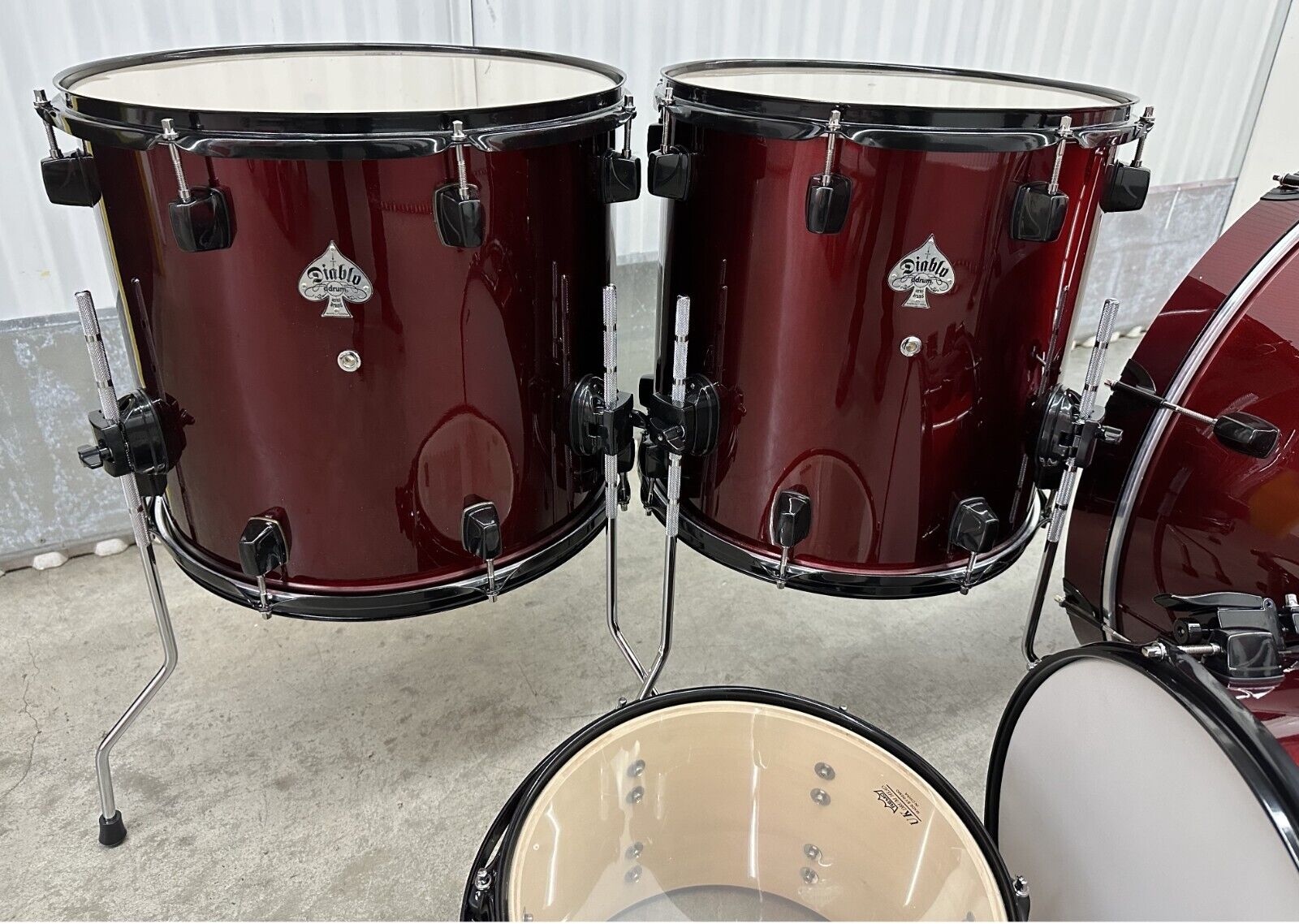 ddrum 5Pc Drum Set Shell Pack Kit Diablo Red / Black 3