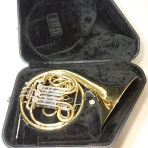 JUPITER JHR-852 DOUBLE FRENCH HORN BRASS WORKING GOOD W/DENTS CASE MOUTHPIECE - Image 23