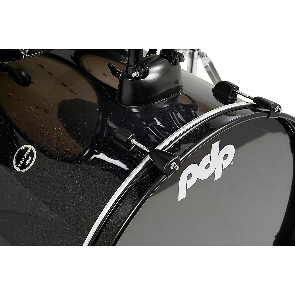 PDP by DW Encore Complete 5-Piece Drum Set w/Chrome Hardware/Cymbals Black Onyx 4