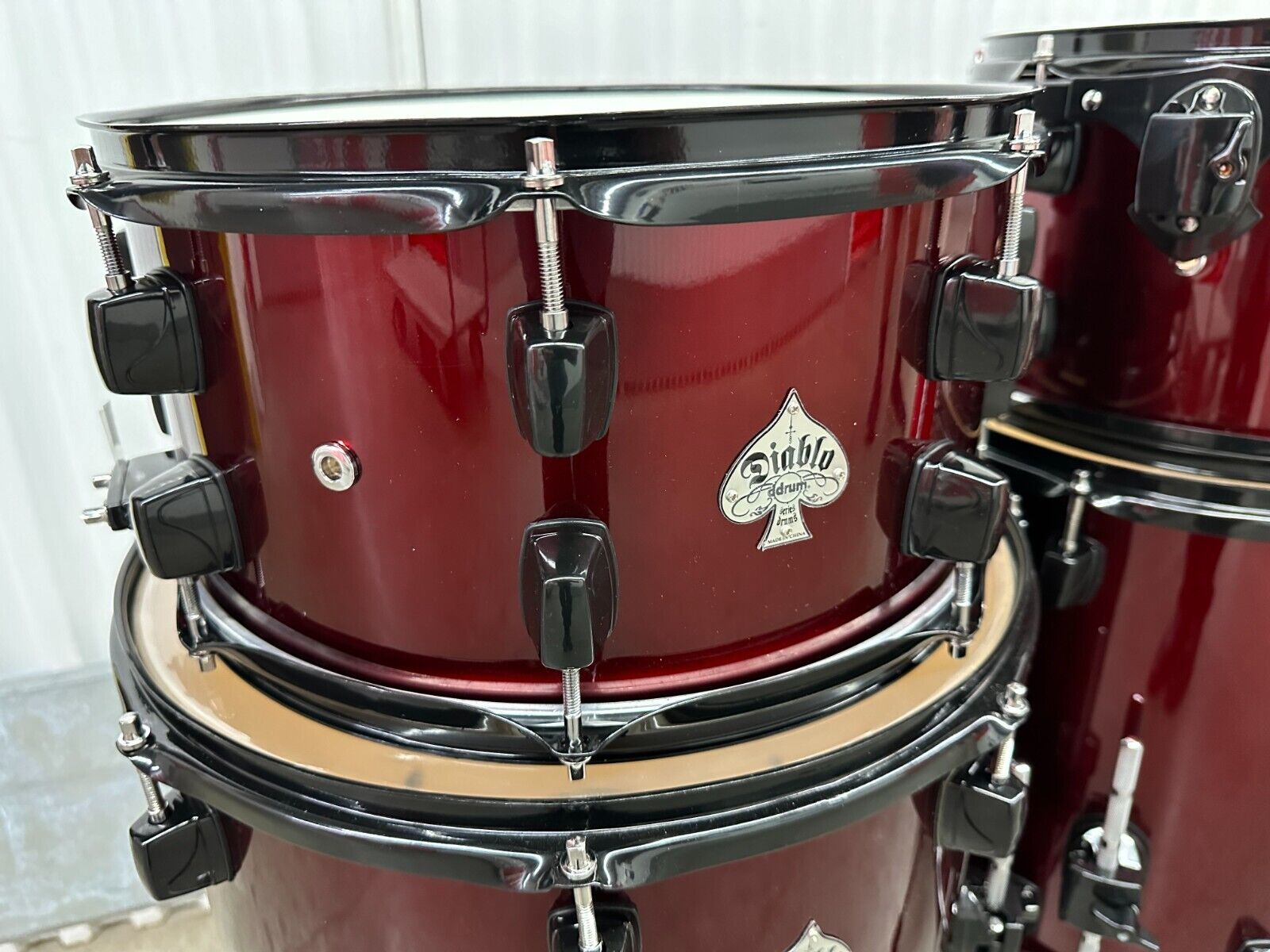 ddrum 5Pc Drum Set Shell Pack Kit Diablo Red / Black 13