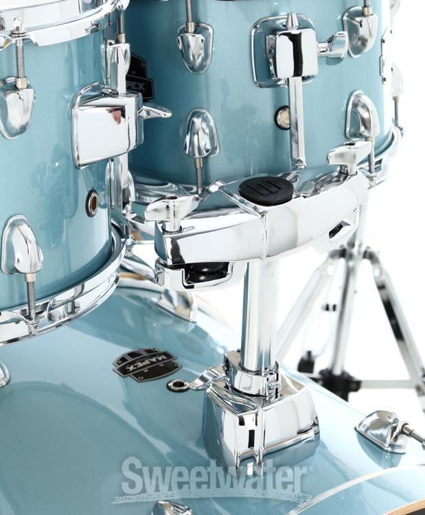 Mapex Venus 5-piece Fusion Complete Drum Set – Aqua Blue Sparkle 10