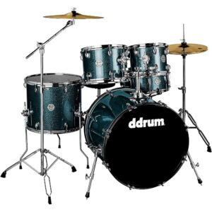 ddrum D2 5-piece Complete Drum Kit Deep Aqua Sparkle - Image 1