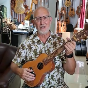 Blueberry NEW IN STOCK Handmade Guitalele Acoustic Guitar (Ukulele sized Guitar) - Image 2