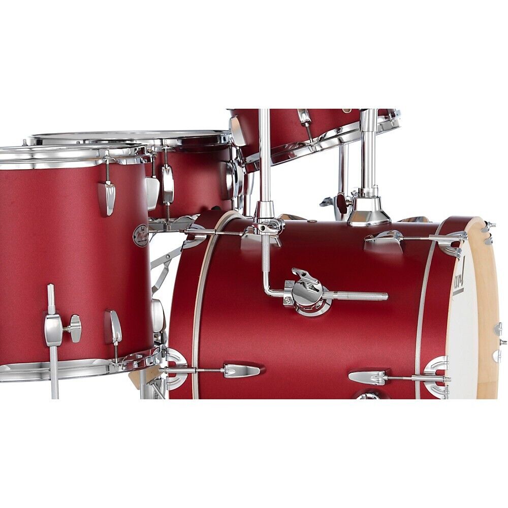 Pearl Midtown 4-Piece Complete Drum Set Matte Red 4