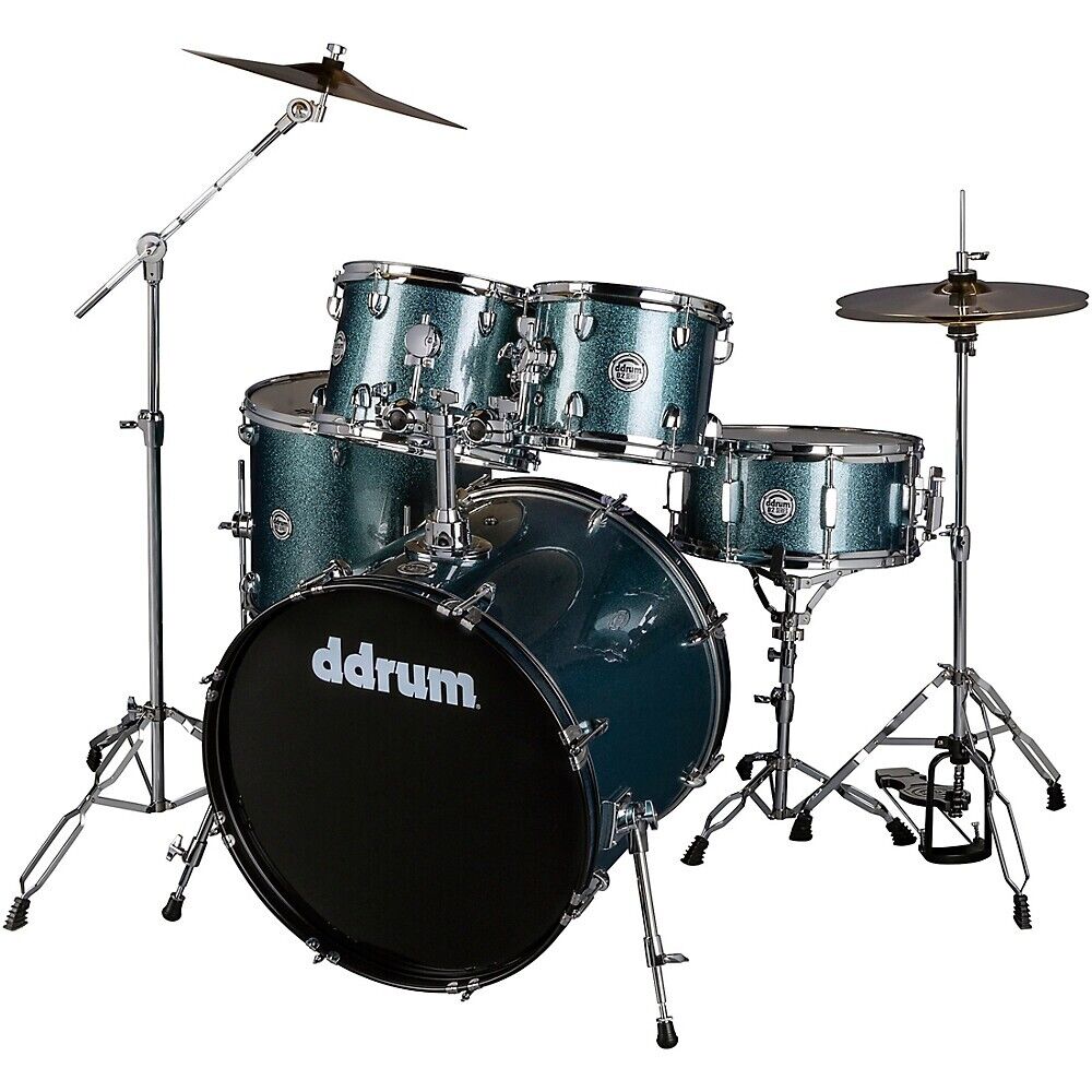 ddrum D2 5-piece Complete Drum Kit Deep Aqua Sparkle 3