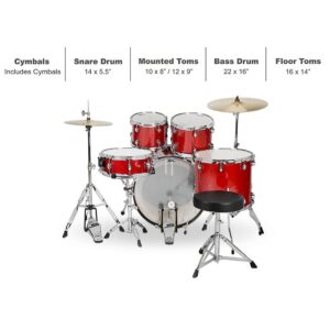 Sound Percussion Labs 5PC Unity II All In One Drum Set Desert Red Speckle - Image 2