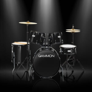 5 PC Adult Drum Set, Full Size Beginner Percussion Kit with Stool and Stands - Image 3