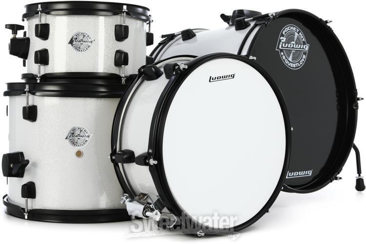 Ludwig Questlove Pocket Kit Complete Drum Set – Silver Sparkle 2