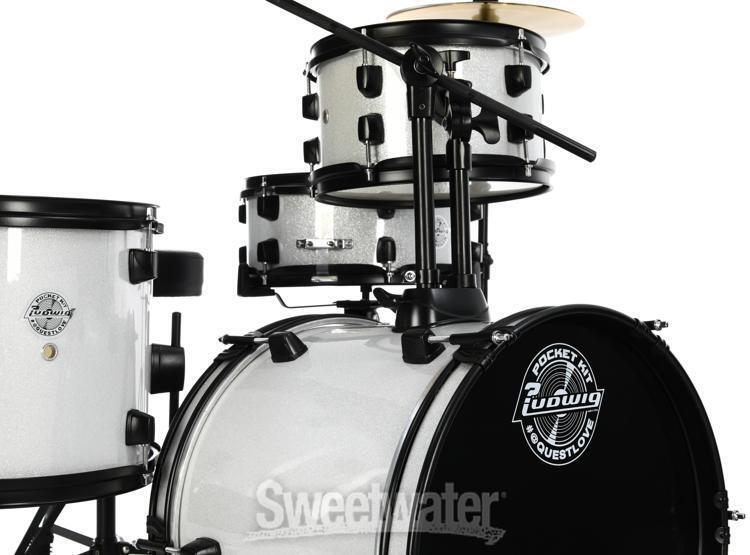 Ludwig Questlove Pocket Kit Complete Drum Set – Silver Sparkle 3