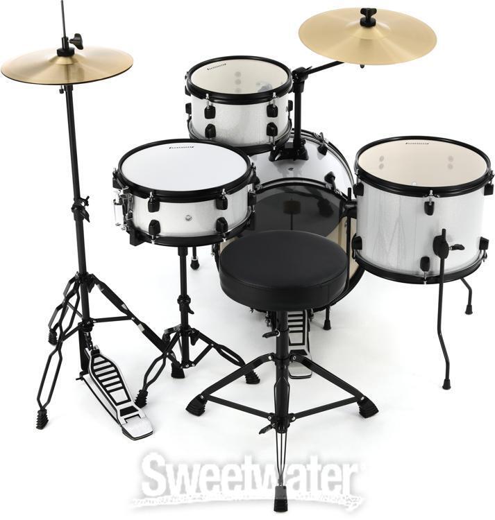 Ludwig Questlove Pocket Kit Complete Drum Set – Silver Sparkle 6
