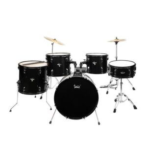 Glarry 5-Piece Complete Full Size Pro Adult Drum Set Kit with Stool Drum Pedal - Image 1