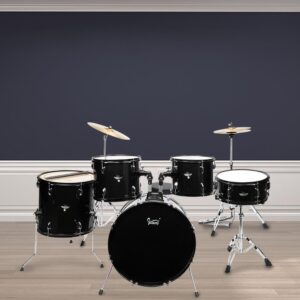 Glarry 5-Piece Complete Full Size Pro Adult Drum Set Kit with Stool Drum Pedal - Image 6