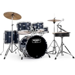 Mapex RB5844FTCYB Rebel 5 Piece Royal Blue Drum Kit w/Cymbals, Throne + Hardware - Image 1