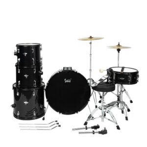 Glarry 5 PCS Full Size Complete Adult Drum Set Cymbal Stands, Stool, Drum Pedal - Image 6