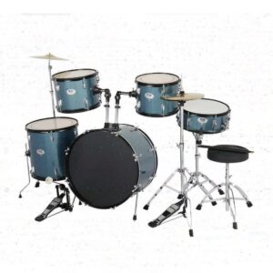 22 Inch Full Size Adult Drum Set 5-Piece Kit with Stool & Sticks Complet - Image 1