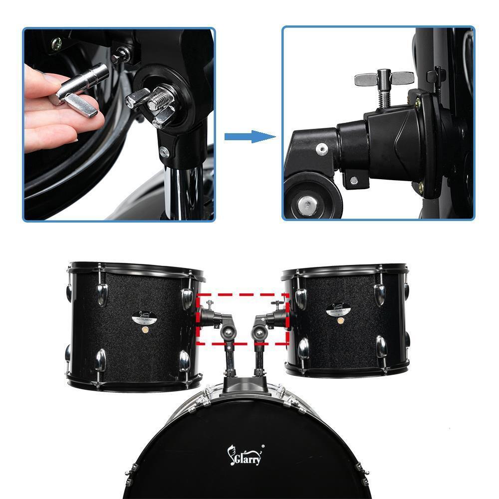 22 Inch Full Size Adult Drum Set 5-Piece Kit with Stool & Sticks Complet 1
