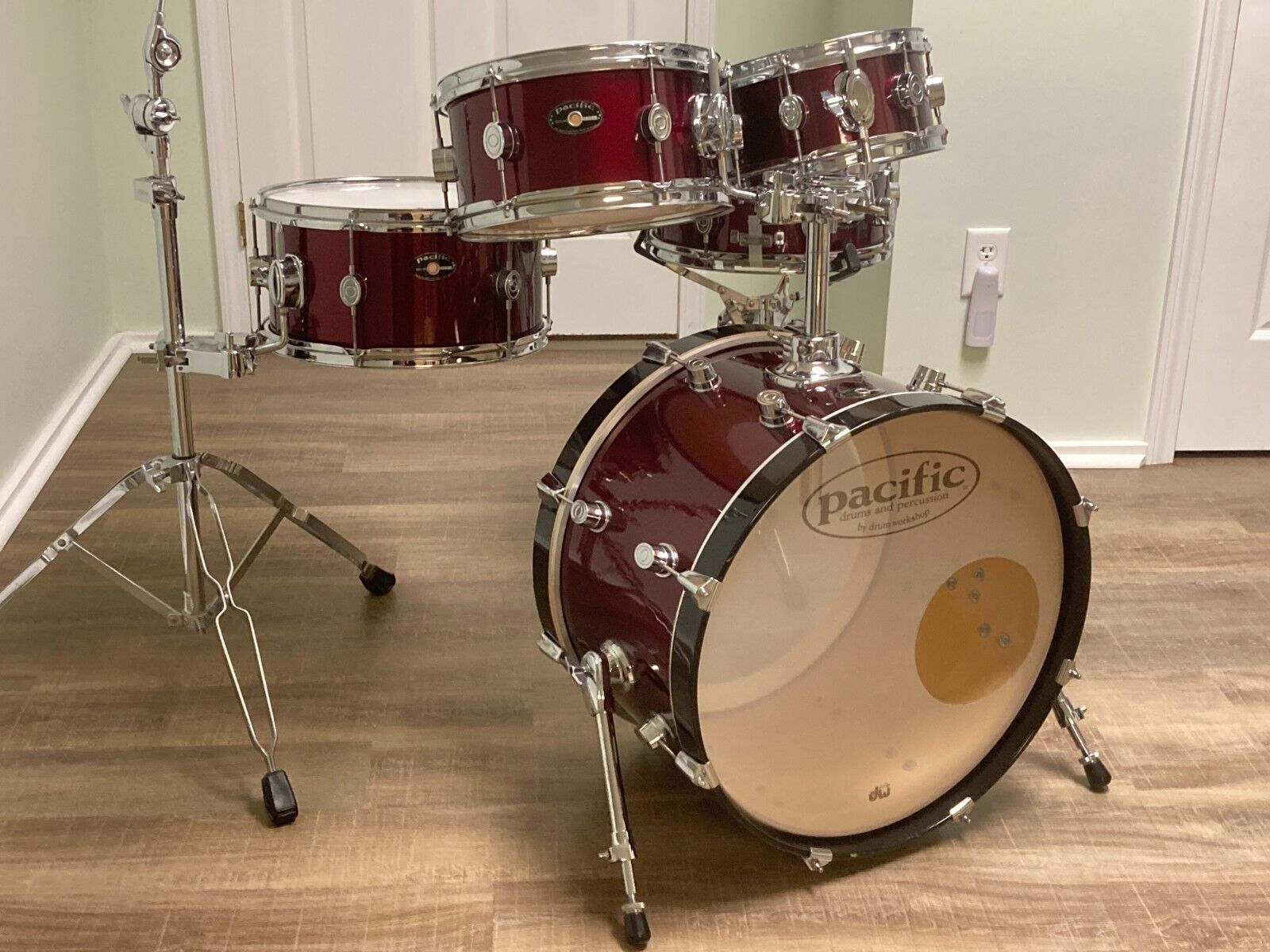 PDP by DW Pacific Chameleon Compact Travel Drum Set 2000s – Wine Red 2