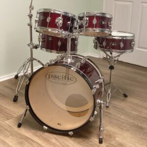PDP by DW Pacific Chameleon Compact Travel Drum Set 2000s - Wine Red - Image 3