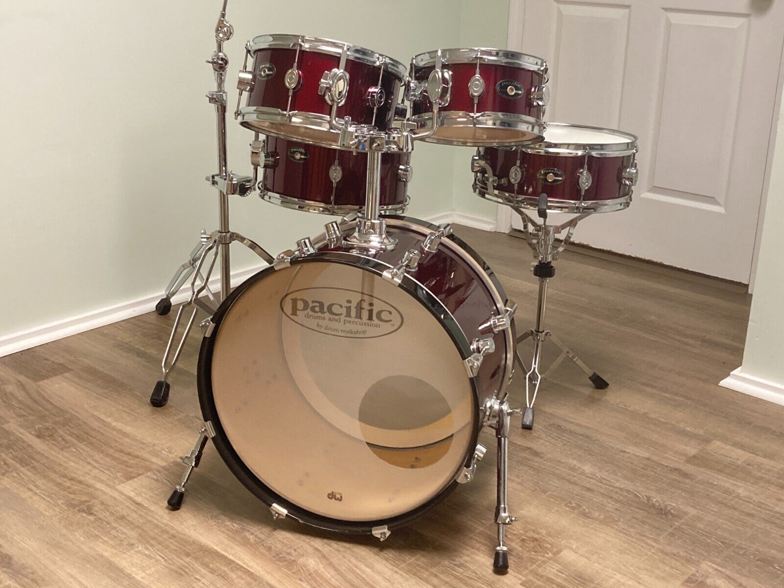 PDP by DW Pacific Chameleon Compact Travel Drum Set 2000s – Wine Red 3