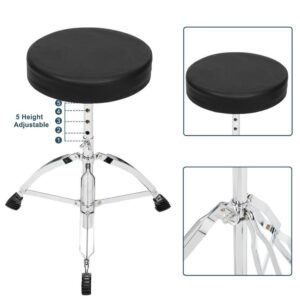 22 Inch Full Size Adult Drum Set 5-Piece Kit with Stool & Sticks Complet - Image 7