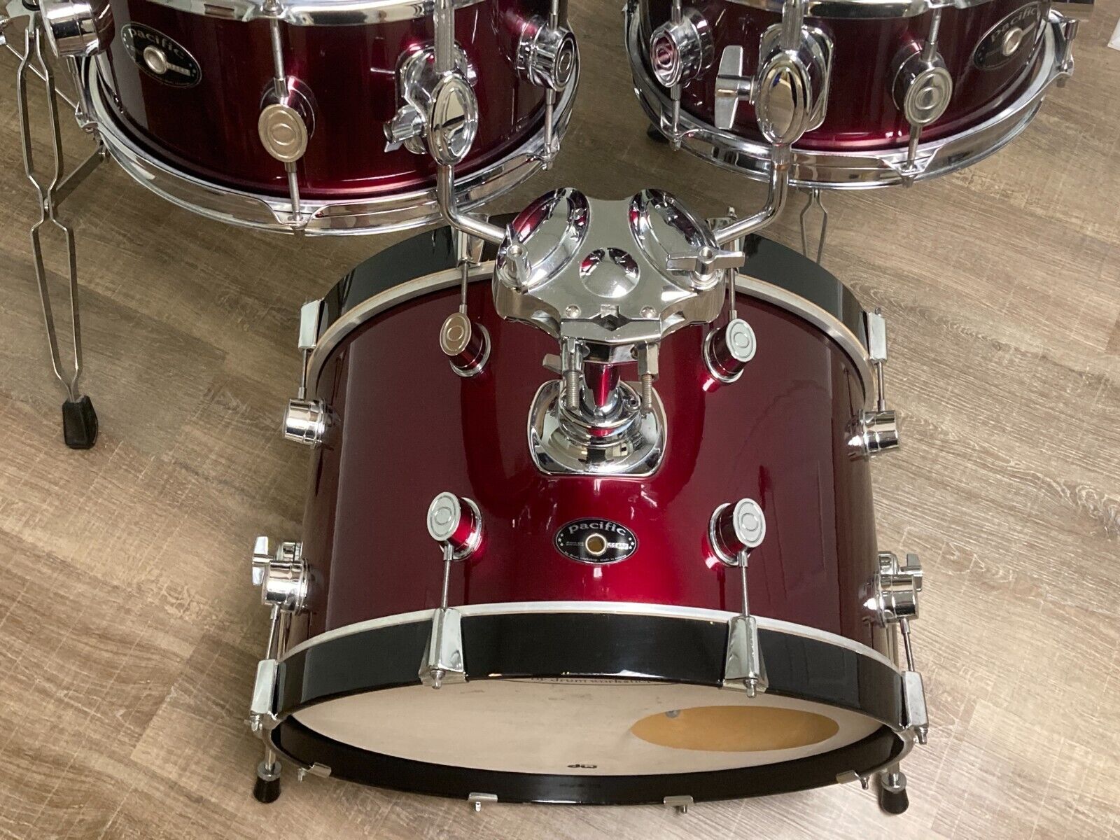 PDP by DW Pacific Chameleon Compact Travel Drum Set 2000s – Wine Red 7