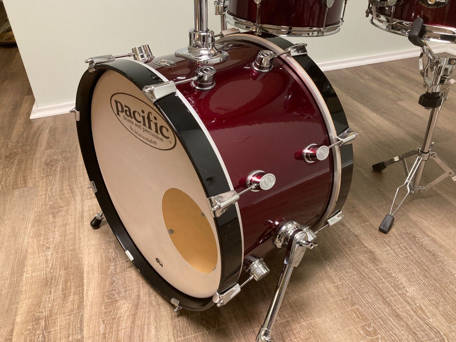 PDP by DW Pacific Chameleon Compact Travel Drum Set 2000s – Wine Red 11