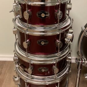 PDP by DW Pacific Chameleon Compact Travel Drum Set 2000s - Wine Red - Image 22