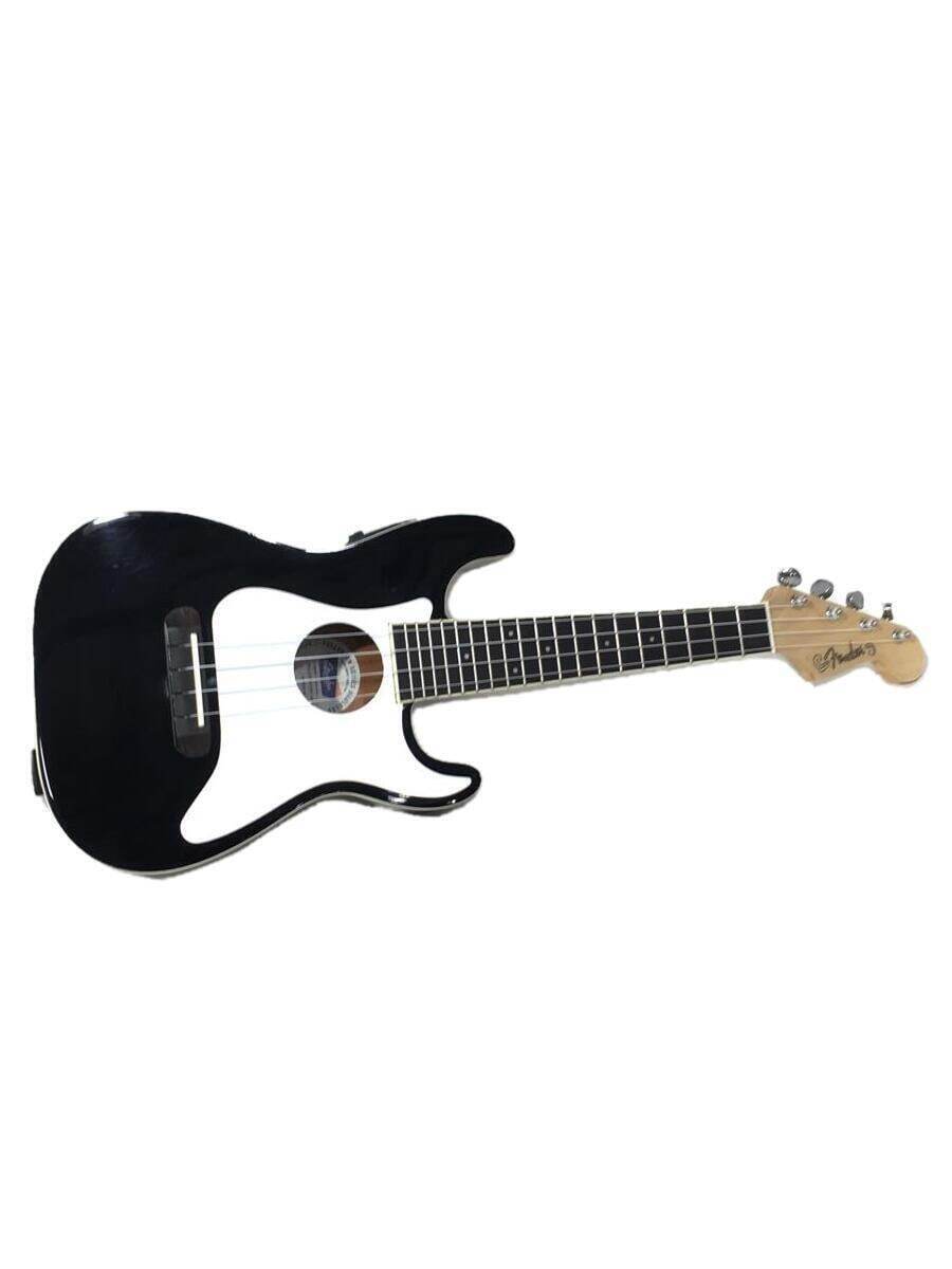 Fender FULLERTON STRAT UKE BLK ST Black Acoustic Guitar 1