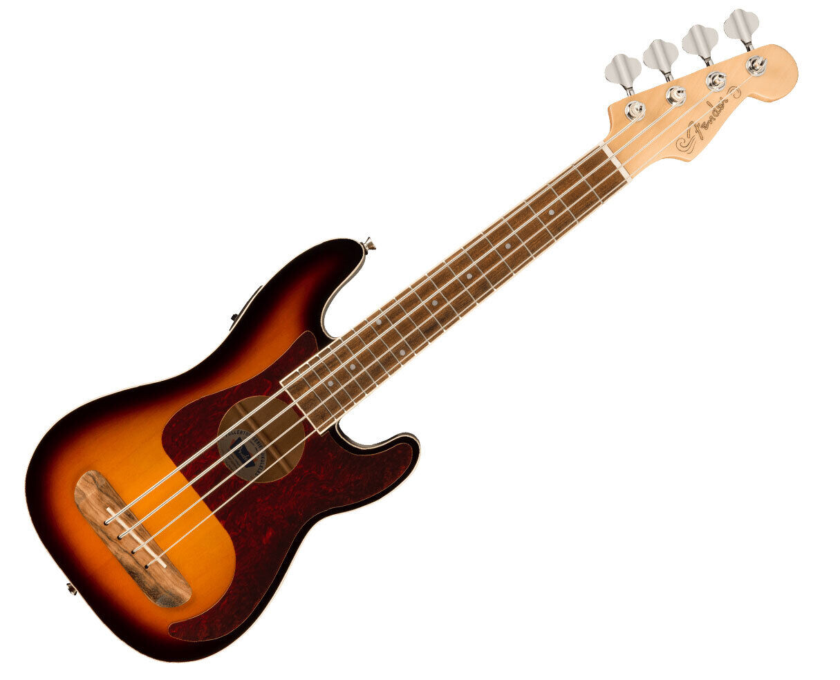 Fender Fullerton Precision Bass Uke – 3-Color Sunburst w/ Walnut FB 1