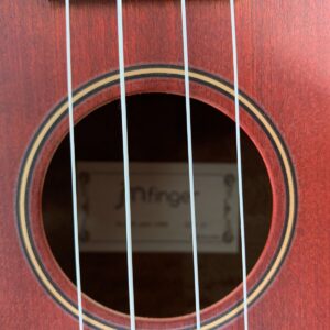 JMFinger, 4-String Ukulele (JMF-UK02-23WR) with Kit Wine Red - Image 6