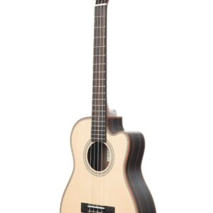 Kala Solid Spruce Striped Ebony Baritone Cutaway Ukulele w/ EQ - Image 3