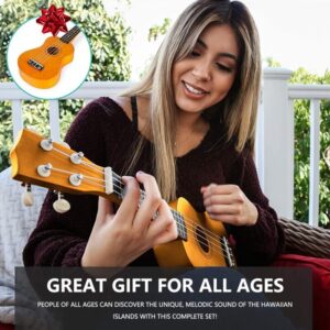 21 Inch Professional Acoustic Ukelele Four String Wooden For Beginner Kit W/ Bag - Image 2