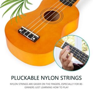 21 Inch Professional Acoustic Ukelele Four String Wooden For Beginner Kit W/ Bag - Image 3