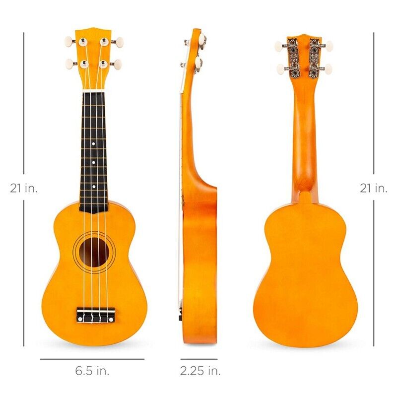 21 Inch Professional Acoustic Ukelele Four String Wooden For Beginner Kit W/ Bag 9