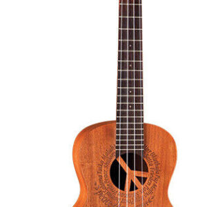 Luna LUN13-UKE MALU EL Concert Ukulele Guitar Peace - Mahogany Finish Design - Image 1