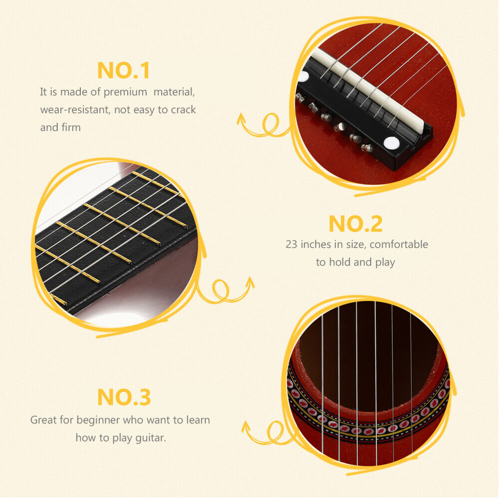 23 Inch Ukulele Guitar 6 String Small Guitar Children’s Beginner Practice Gift 4