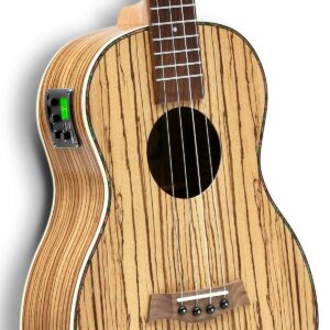 30'' Baritone Ukulele Zebrawood Acoustic Electric Uke Satin With Truss Rod/EQ - Image 5