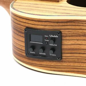 30'' Baritone Ukulele Zebrawood Acoustic Electric Uke Satin With Truss Rod/EQ - Image 7