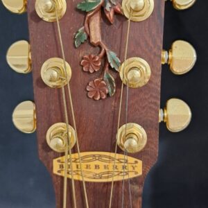 Blueberry NEW IN STOCK Handmade Guitalele Acoustic Guitar (Ukulele sized Guitar) - Image 5